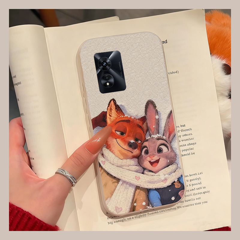 手机壳仿皮皮纹卡通情侣疯狂动物园朱迪尼克