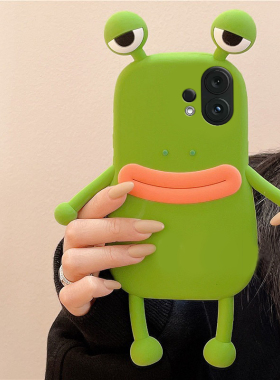 适用vivos30pro手机壳s20卡通s19立体s18e青蛙s17香肠嘴s16搞怪s15丑萌s12趣味s10绿色s9硅胶s7软壳vivo女生p