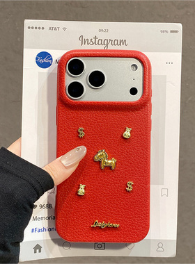 福袋英文小马适用oppofindx9pro手机壳findx8s+新年x8ultra卡通k12plus立体k10x红色r17荔枝纹realmex2十oppo