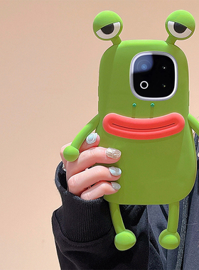 立体香肠嘴青蛙适用vivoiqooz10turbo+手机壳iqooz10turbo+可爱vivo卡通iq00情侣iqz十vivi绿色vovo清新硅胶