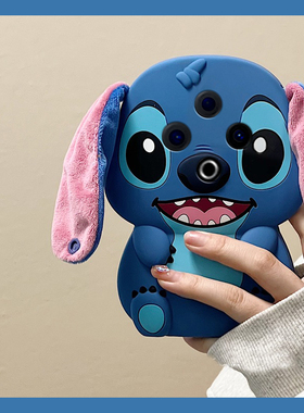 适用vivoy500手机壳y50可爱y50m蓝色y500史迪仔vivo立体voviy毛绒vovo耳朵viviy卡通5g趣味新款创意硅胶软壳