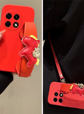 马上有钱适用oppo一加turbo6v手机壳1+ace6新年ace5pro红色15皮质13t小马12手腕带11可斜挎9rt女3v十oneplus