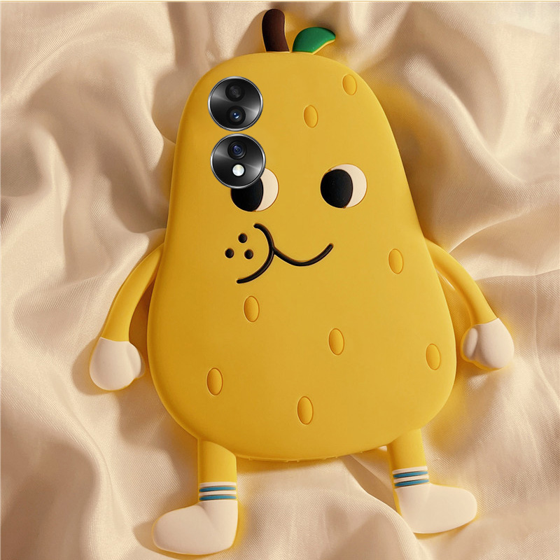 手机壳硅胶卡通趣味黄色雪梨表情