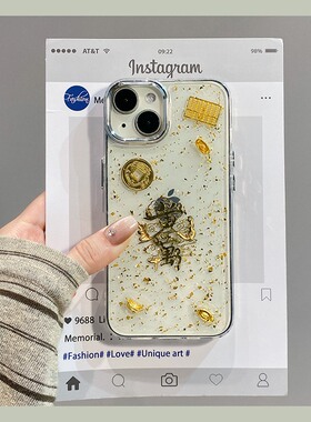 2026黄金万两适用华为荣耀500pro手机壳400铜钱300ultra元宝200lite算盘100马年90新年80滴胶70金箔60se潮牌p