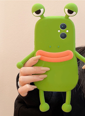 适用oppoa5手机壳a5pro卡通a97立体a3活力版a93s青蛙a91香肠嘴a56搞怪a72丑萌a58趣味a11x绿色a2硅胶oppo软壳