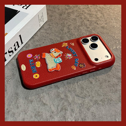 2026马上发财适用opporeno15pro手机壳reno14卡通reon13刺绣12小马11新年10红色9马年8仿皮7se皮纹6十oppo女p