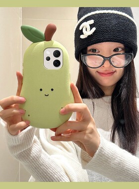 适用vivos50手机壳s50promini卡通立体vivo绿色雪梨vivis夏天水果vovis表情vovo个性创意新款全包防摔硅胶女p