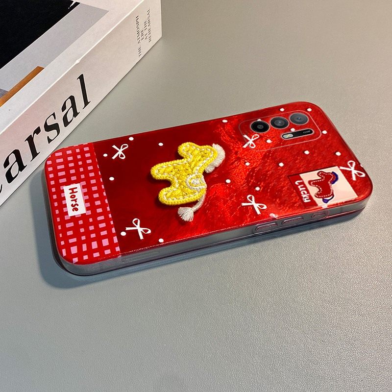 手机壳硅胶新年2026马年挂件手绳