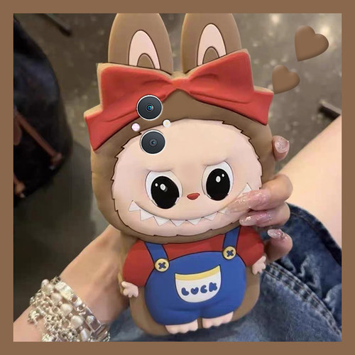 手机壳硅胶卡通丑萌蝴蝶结拉布布兔子