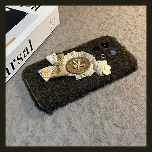 蝴蝶结kt猫适用vivoiqooz10turbo 手机壳iqooz10turbopro秋冬z9x毛绒z8卡通z7i蕾丝z6凯蒂猫u5十vivo立体vovo