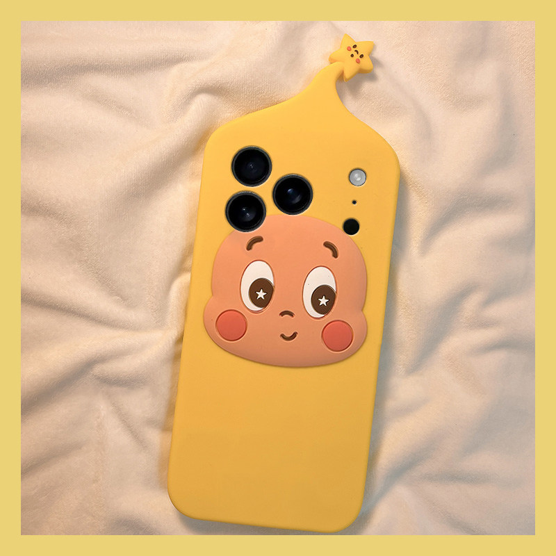呆萌腮红星星人适用苹果17promax手机壳华为pura80荣耀