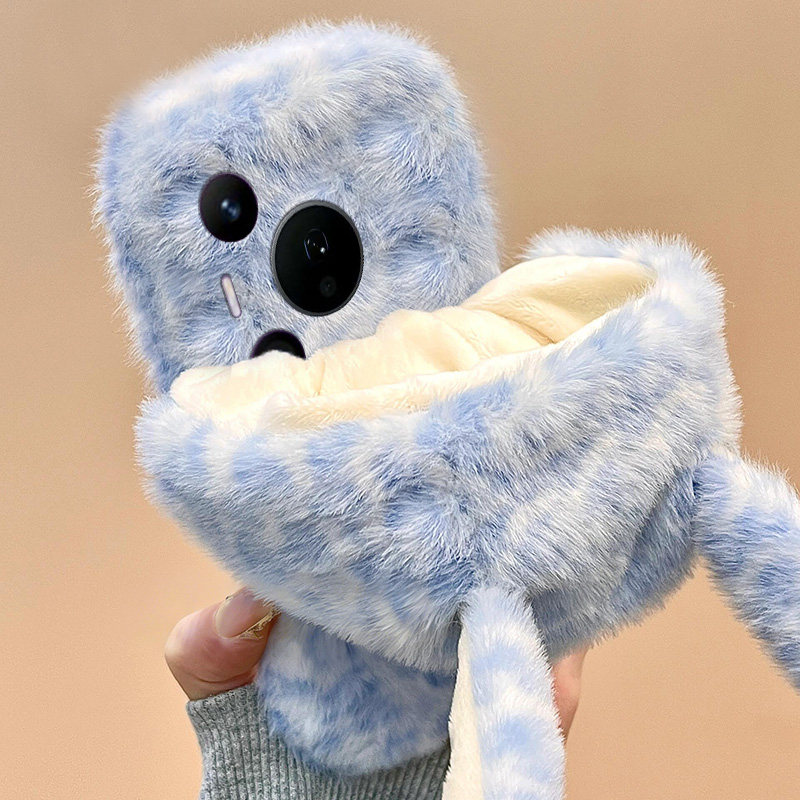 毛绒豹纹兔子耳朵适用华为pura80ultra手机壳p70pro+卡通p60art立体p50毛茸茸p40秋冬p30毛毛p10plus十huawei,3C数码配件,手机保护套/壳,淘宝优惠券,粉丝福利购,淘宝优惠卷