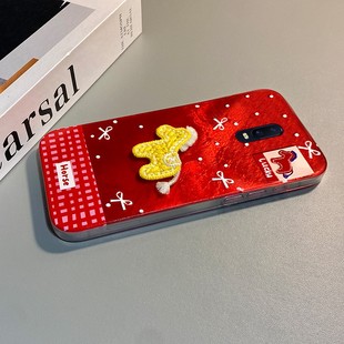 2026刺绣小马适用oppor17手机壳r15x带r11splus挂件r11s挂绳r9新年r9plus红色r7s棋盘格r17pro马年oppo卡通女
