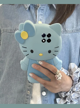 适用小米红米k80手机壳k80至尊版k70pro+卡通turbo3十k60e立体k50蓝色kt猫k40可爱k30i凯蒂猫k20趣味12c创意p