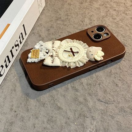 蝴蝶结kt猫适用opporeno15手机壳reno14卡通13蕾丝12立体11凯蒂猫10pro+可爱7se小众9por月坑纹8硅胶5k十oppo