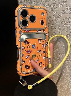 蜡笔小新卡包适用opporeno14手机壳reno13卡通reon12动漫11带a58x挂绳a57斜挎真我q5i可背v23插卡oppo仿皮女p