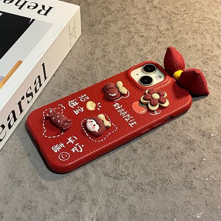 2026好事发生适用小米红米note15pro+手机壳noto14新年13红色12turbo蝴蝶结11t女孩10por卡通马年5g十redmi女