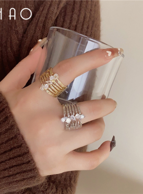 IJIHAO女合金水晶日韩戒指