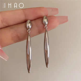 女王主角~轻奢金属水滴几何时髦耳环 法式ins简约复古通勤耳饰潮