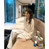 row系叠搭金属扣衬衫 WANANTONG 松弛office 女秋