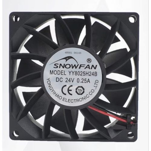 SNOWFAN 8CM大风力增压版双滚珠直流24V变频器高速风扇YY8025H24B