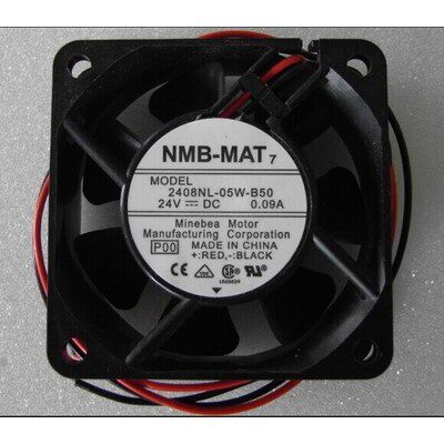 NMB-MAT 6020 24V 0.09A 2408NL-05W-B50 6CM/厘米 2线变频器风扇