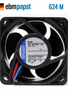 624M全新现货ebmpapst 6025 24V 1.4W变频器静音散热风扇风机