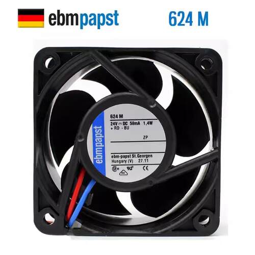 624M全新现货ebmpapst 6025 24V 1.4W变频器静音散热风扇风机