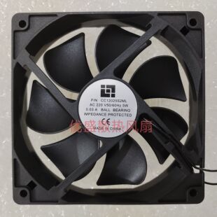 全新P/N CC12025S2ML AC220V 50/60Hz 5W 0.03A展示机柜散热风扇