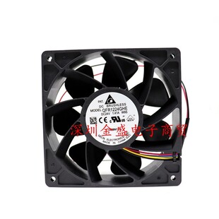原装台达DELTA QFR1224GHE 24V 1.41A 4线温控超大风量风扇 12038