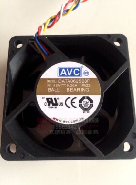 原装正品 AVC DATA0625B8F 48V 0.26A 4线双滚珠散热风扇 6CM