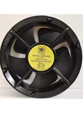 全新E-trisda MODEL E-22060HA2B AC220V 0.45A散热风扇