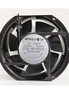 全新KINGDOM轴流风机LF 17251 220V 37W 17厘米机柜散热风扇