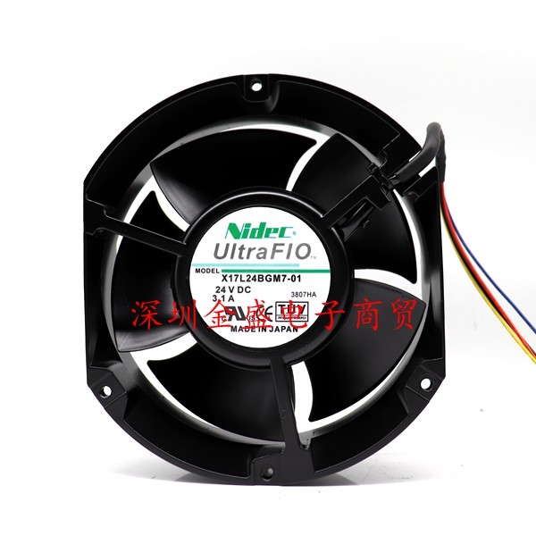 X17L24BGM7-01 J12 24VDC 3.1A 原装正品日本NIDEC 超大风量风扇