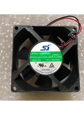 正品SJ SA240832BS 24V 0.82A 8厘米变频器散热风扇 80*80*32mm