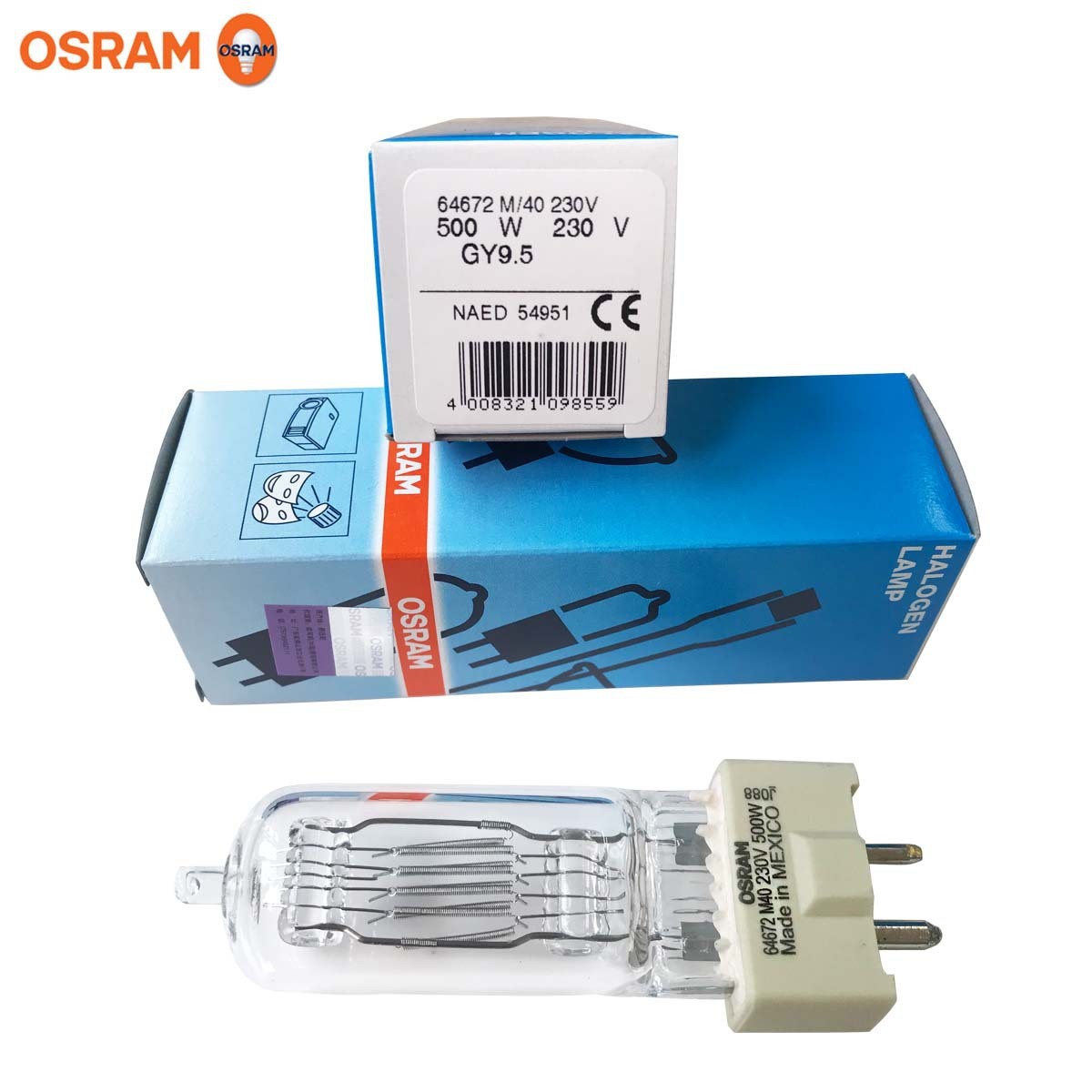 普门 海特 威伐光WIRA500 64672 M/40 230V500W 灯泡 NAED 54951