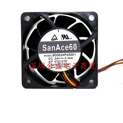 SanAce60 9G0624P4S001/H003 24V 0.34A 6025变频器大风量风扇