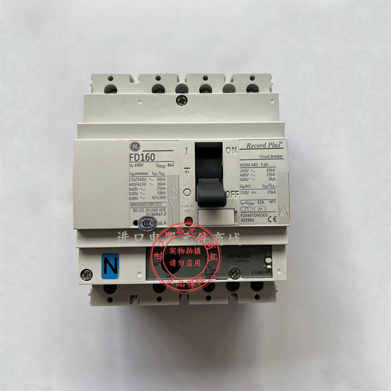 原装GE通用FD160塑壳断路器FDS46TD063ED空气开关4P 3P+N 63A125A