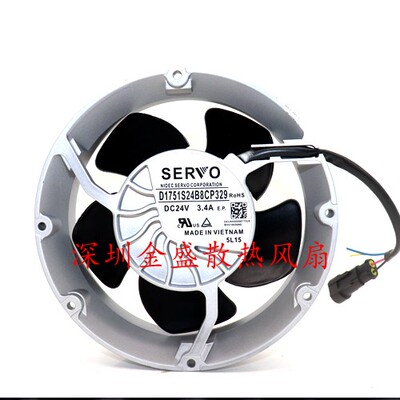 D1751S24B8CP329 原装日本SERVO 1751DC24V4线变频器风机扇