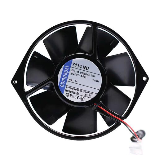 EBMPAPST原装正品德国7114NU 24V 12W 150*38耐高温散热风扇
