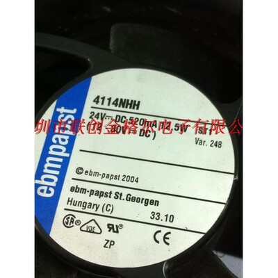 4114NHH 4114 NHH(R)原装正品德国进口 24V 12.5W 耐高温风扇