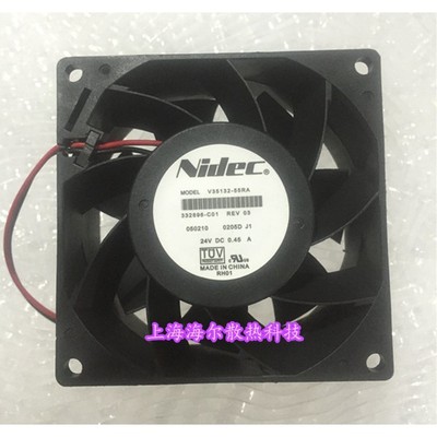 原装NIDEC V35132-55RA 变频器风扇 8038 8CM 24V 0.45A 质保1年