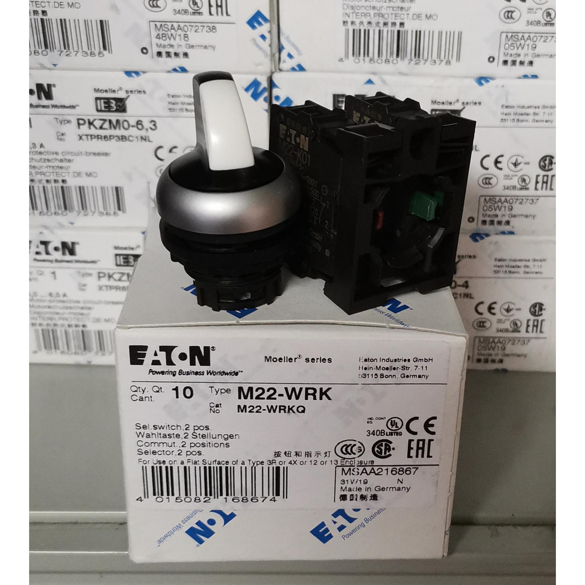 EATON MOELLER穆勒M22-WRK3/K20选择按钮三档2常开,正品现货