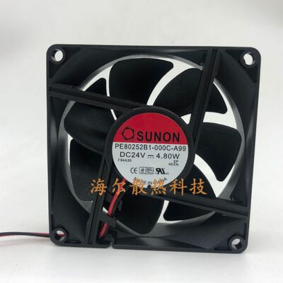 原装SUNON建准PE80252B1-000C-A99 8025 24V 4.8W 大风量散热风扇
