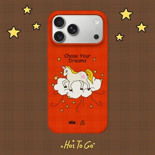 Hot To Go 主理人合作-云朵马儿-适用苹果iPhone14-17磨砂手机壳