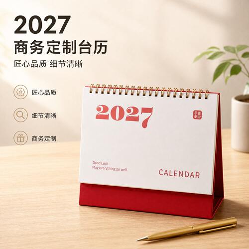 2027高档创意中号简约记事台历