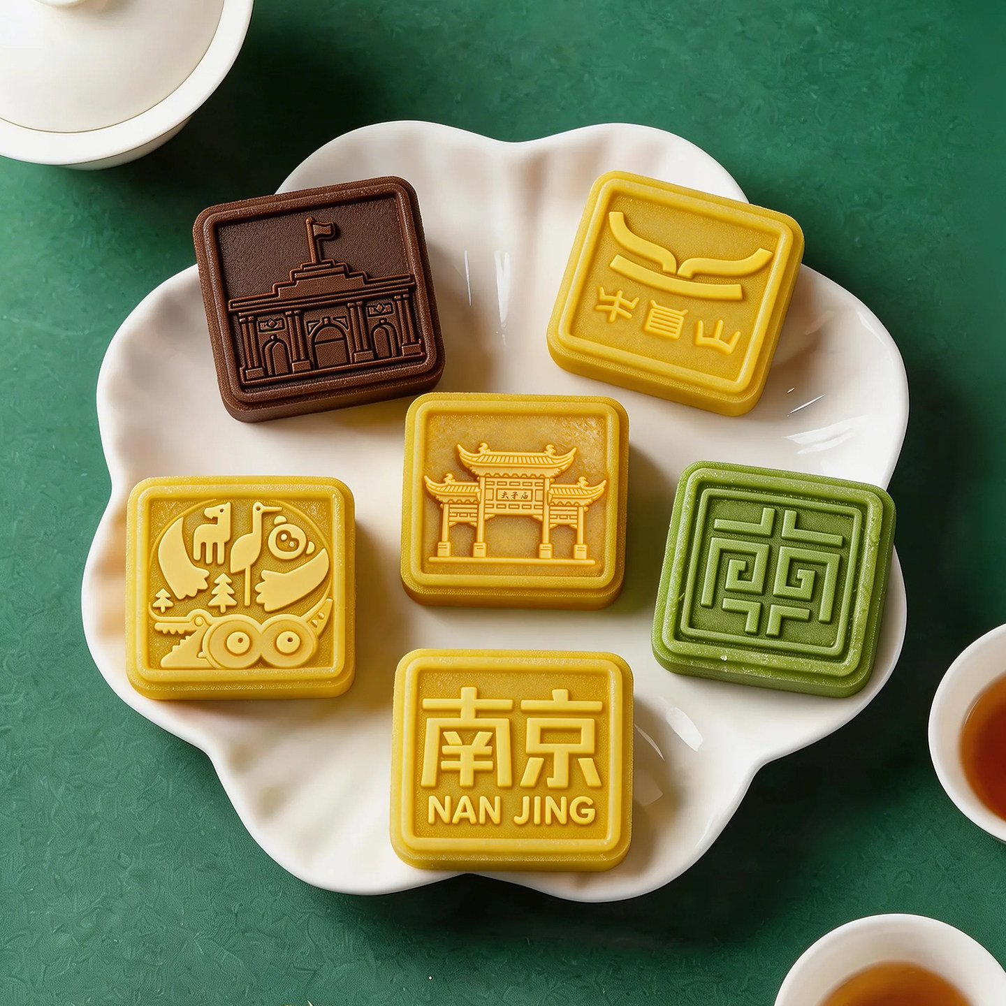 南京文创糕点定制绿豆糕口味饼纹logo定做文旅公司宣传糕点伴手礼