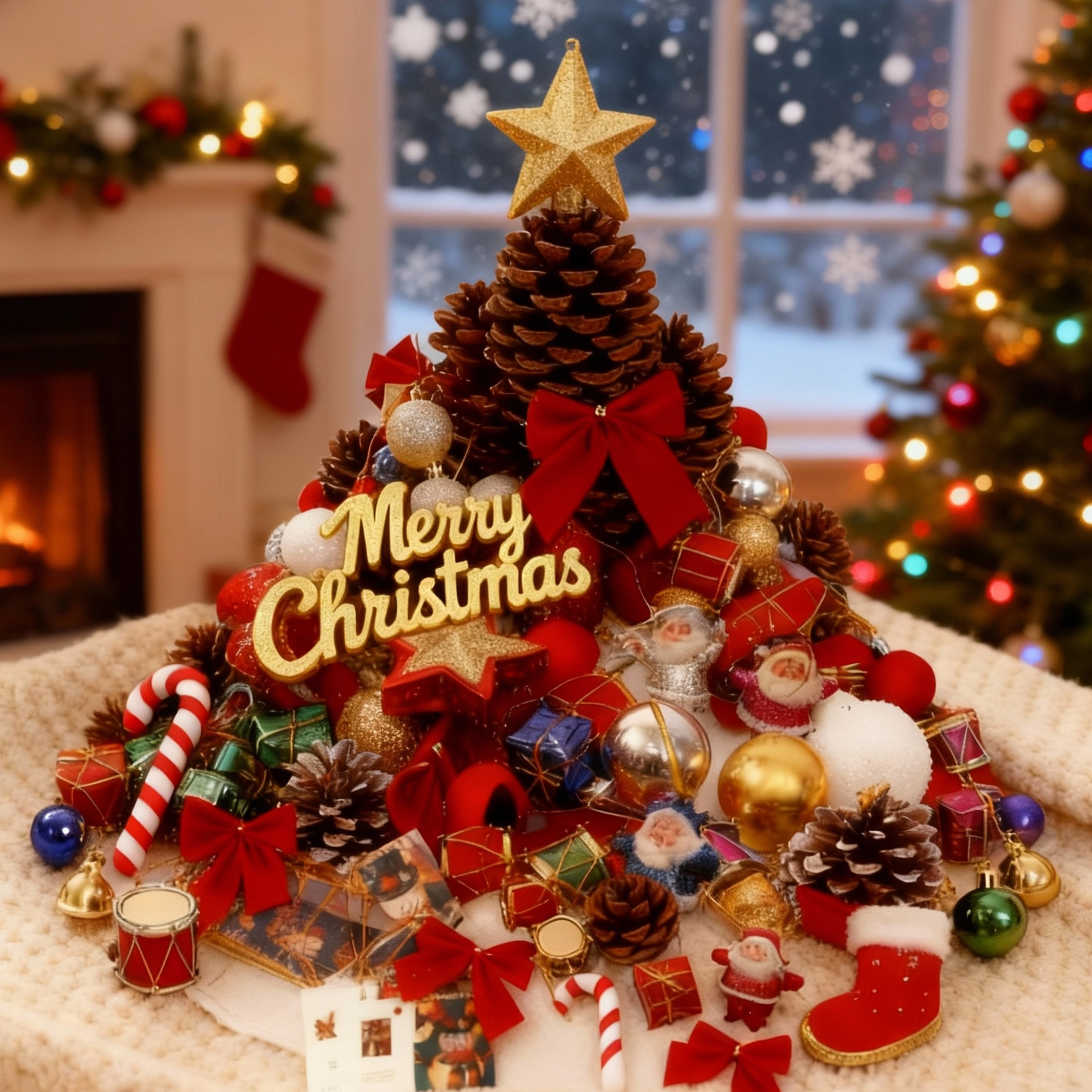 2026圣诞节装饰品圣诞树挂件DIY材料包套餐包多多包挂饰场景布置