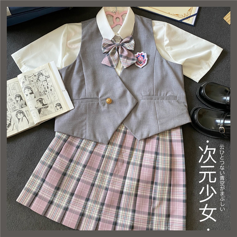 【次元少女】春神社原创灰粉漫画格jk格裙二次元少女jk制服