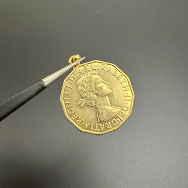 英国女王头像铜币外国硬币1957收藏吊坠裸坠